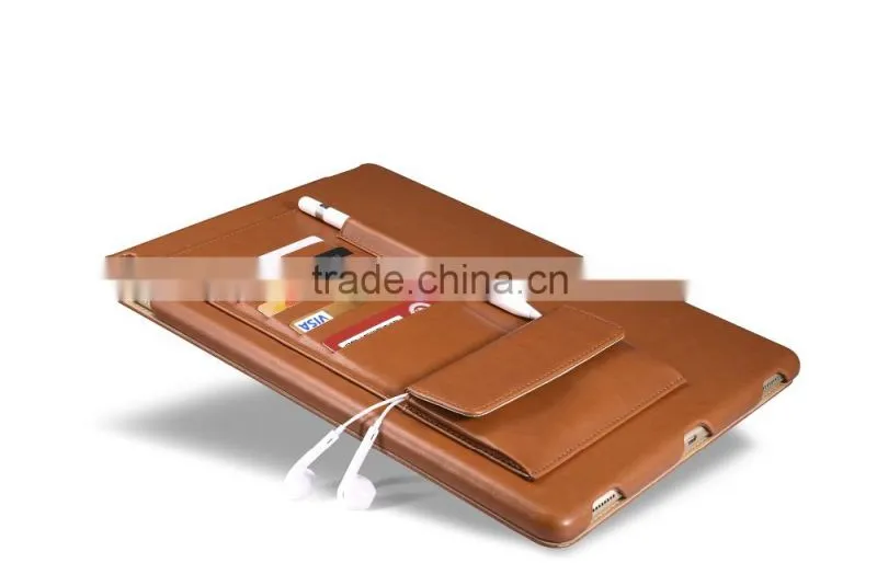Original Icarer PU Leather Case For iPad Pro Business Design With Card Holder Leather Case For iPad Pro 12.9 MT-5351