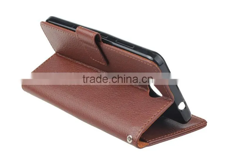 Luxury Litchi Grain Case for NOKIA 650 PU Leather Wallet Cover with Card Holder Stand Case TB-0096