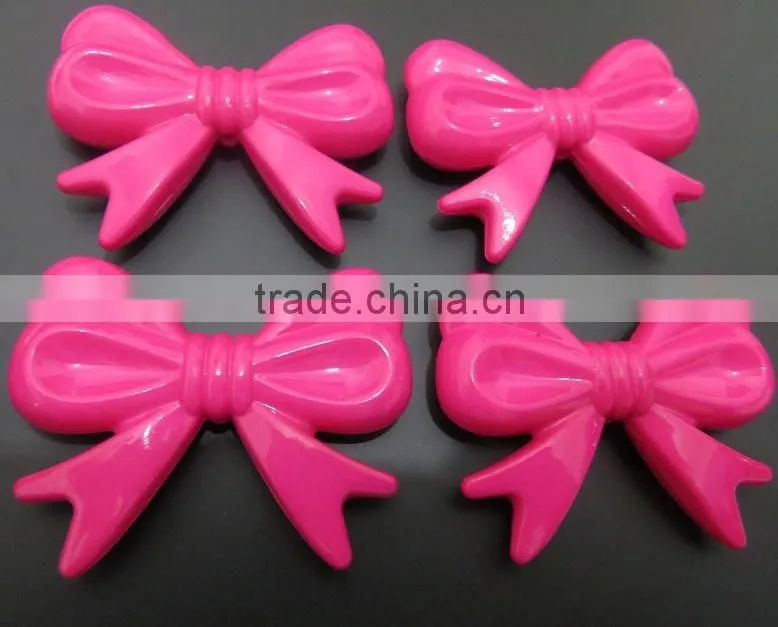 Fashion Mixed Colorful Plastic Acrylic Solid Bows beads for Chunky Necklace Jewelry