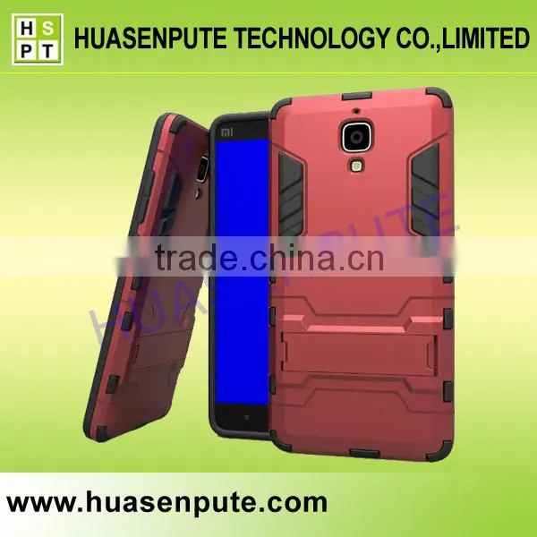 Wholesale 3 in1 Robot Silicon Rubber + Hard Plastic Stand Case for Xiaomi 4