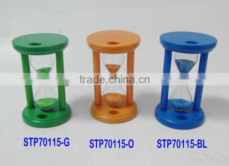 Hourglass with toothbrush holder for dentist giveaway/promotion gift
