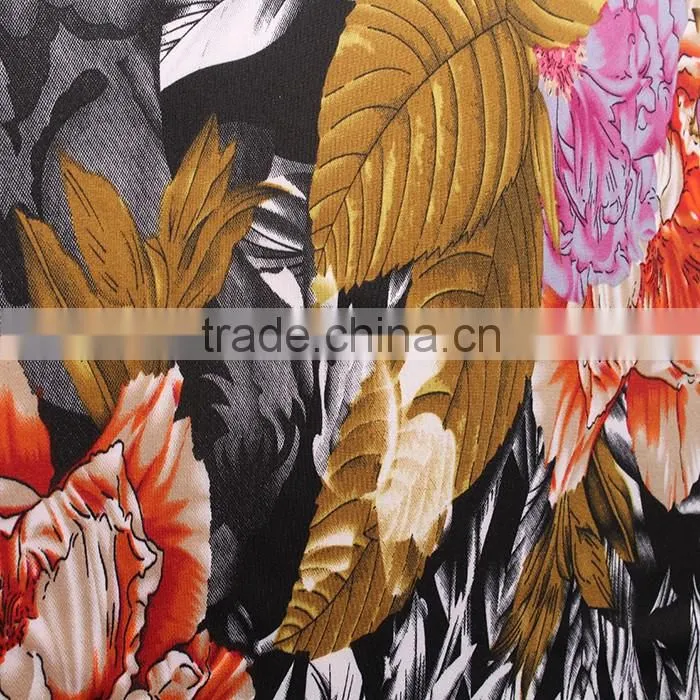 DTY knitted textile polyester spandex digital printed fabric