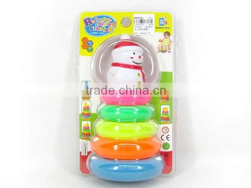Educational baby toys plastic stacking rainbow ring , stacking game toys for Wholesale for children, EB033106