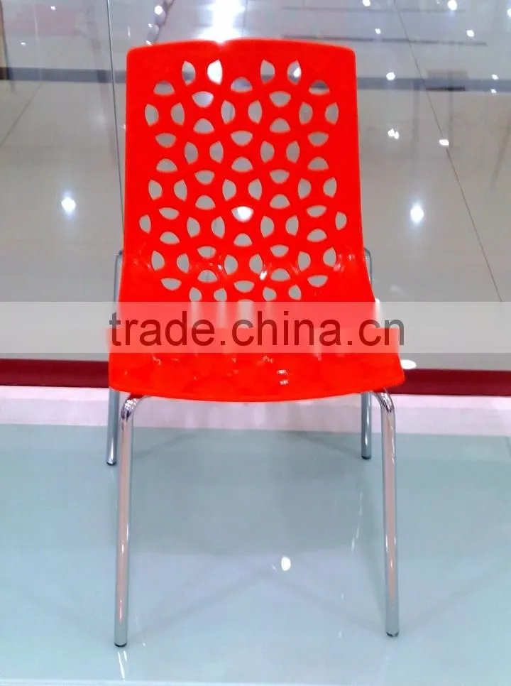 Modern stacking plastic chair without arm ,cafe chair HYH-9108