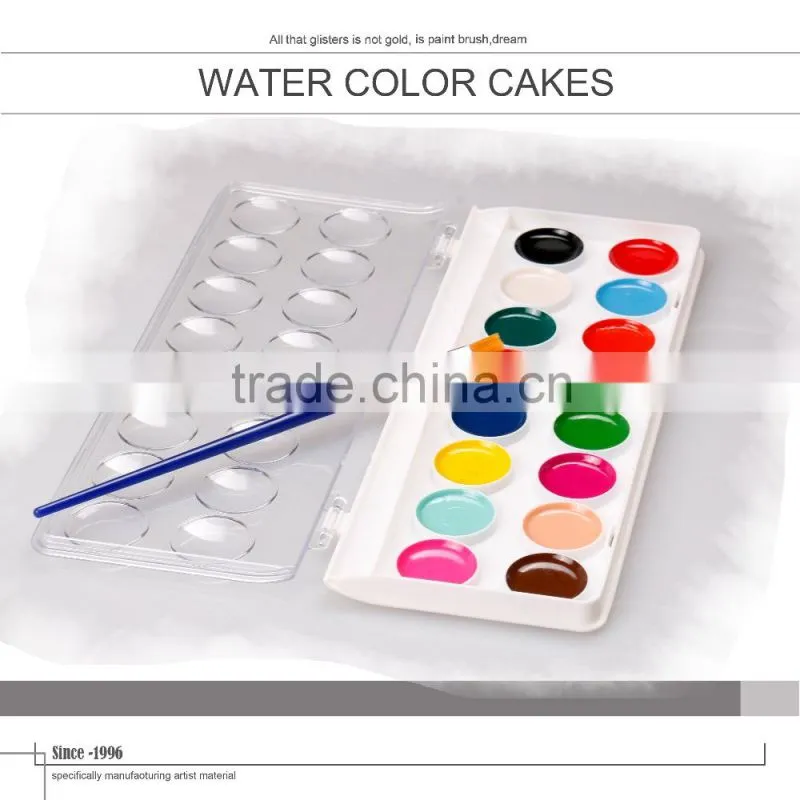 Promotion 16 Colors Dry Water Color Paint Cakes