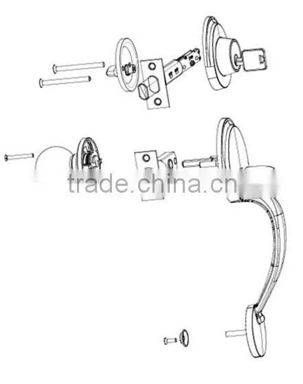 Zinc alloy / High quality / key in knob lock with deadbolt