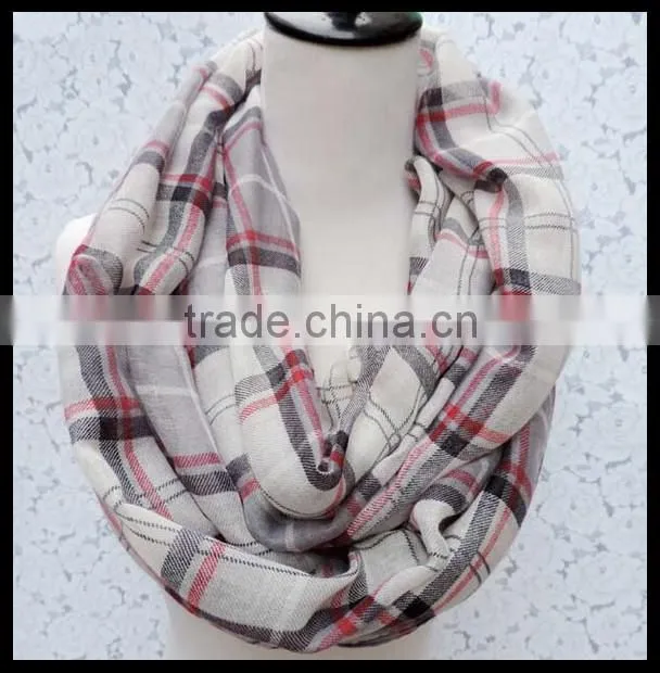2014 Grid many colors infinity scarve l. Holiday Scarf. Valentine scarf. CREAM and Colorful scarf at stock