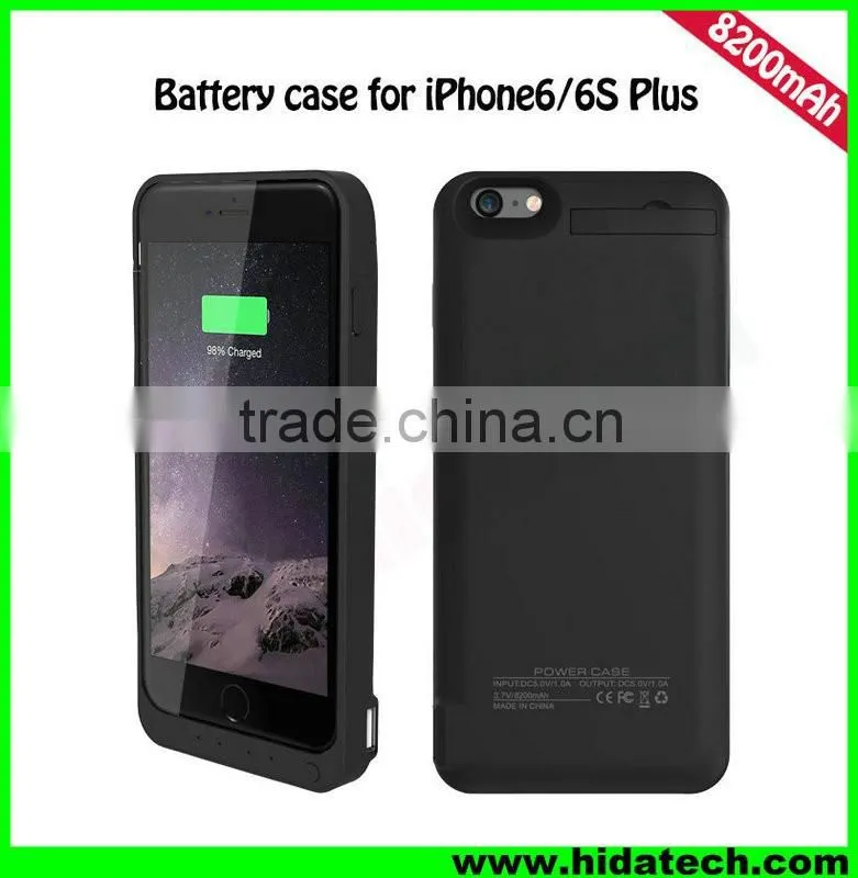 Hot Selling 8200mah Battery Power Case for iPhone 6 iPhone 6 Plus Backup Battery Phone Case