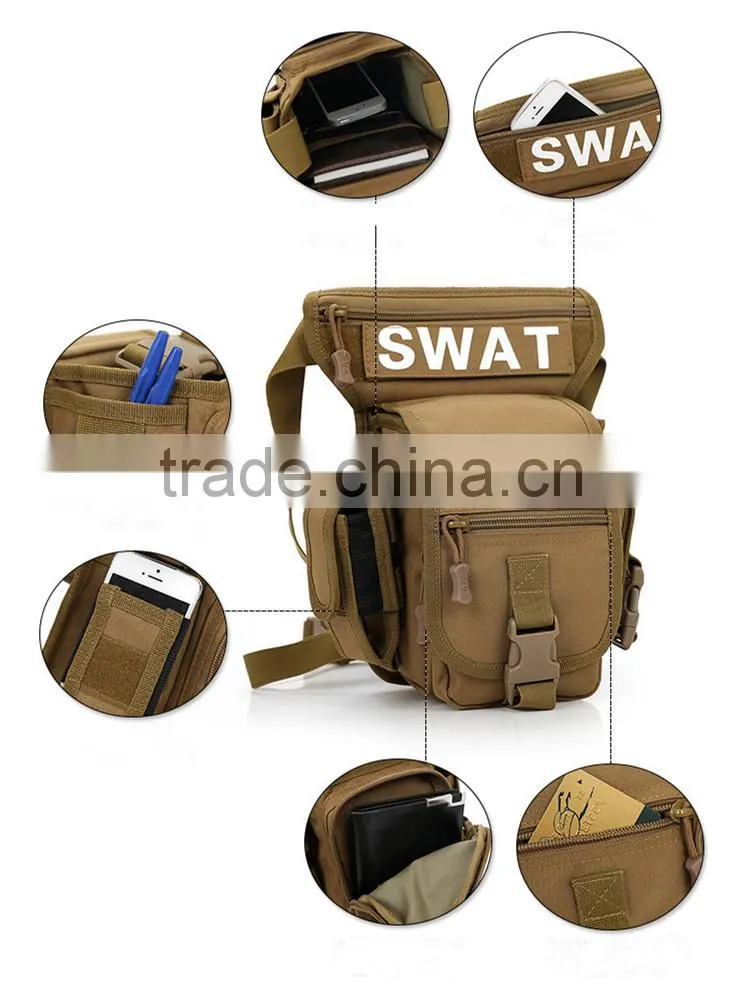 Outdoor camo tactical military leg bag