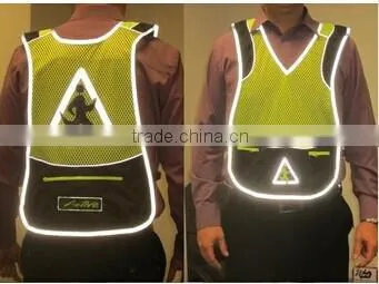 EN20471 high visibility fluorescent color reflective safety jacket