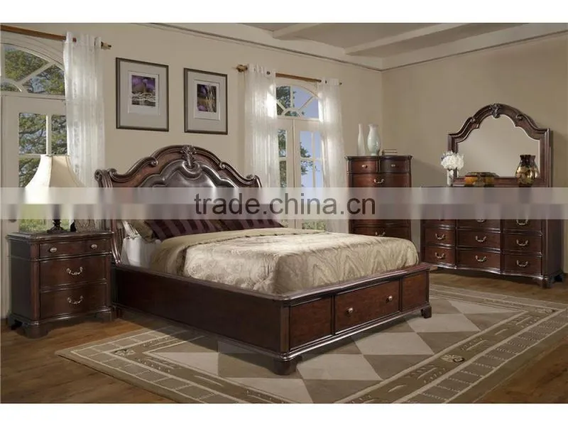 Tabasco King Bed / amercian style solid wood bedroom AS-B32