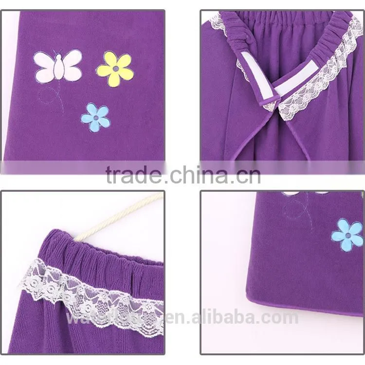 2014 china yiwu factory reliable supplier pretty practical towel bathrobe with embroidery