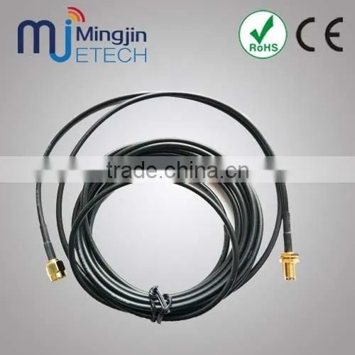 SMA male straight to SMA female straight for RG174 rf jumper cable
