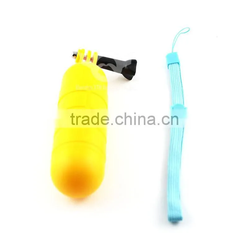 Floaty bobber with strap and screw for Gopro Hero 3+/3/2/1, Yellow & Orange