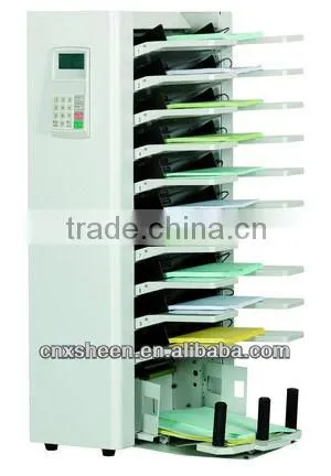 XH-I 10 trays digital paper collator machine, paper collating machine