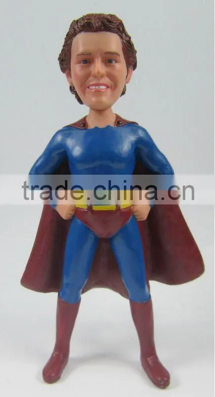 customized funny resin supperman bobble head