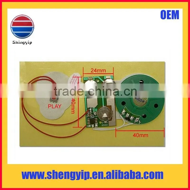 mini programmable greeting card recordable sound module voice recordable module