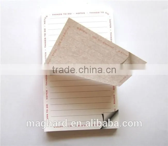 China manufacturer custom tear-odd shopping list with rubber magnet as fridge magnet
