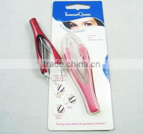 Eyebrow automic tweezers designed as makeup tools