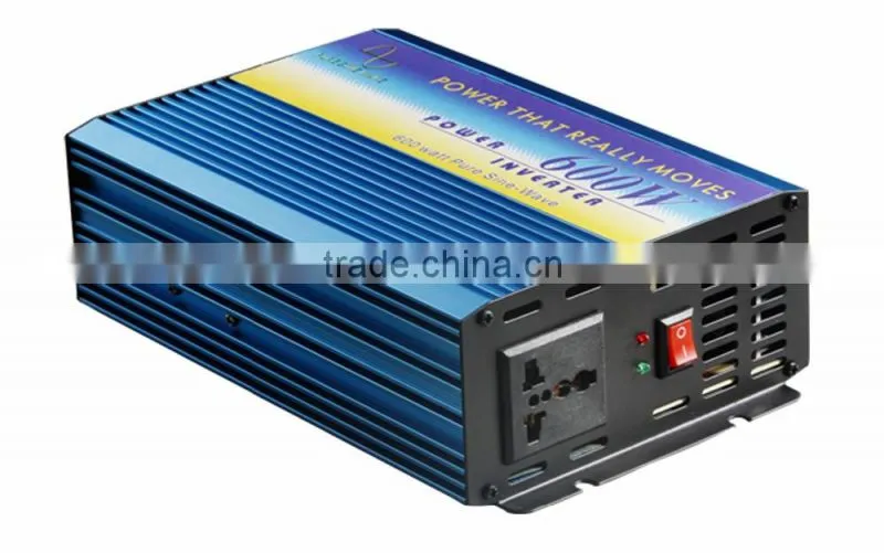 HYM-600W 12v DC to AC 110v/230v modified sine wave car power inverter with USB port DC 5V 500MA