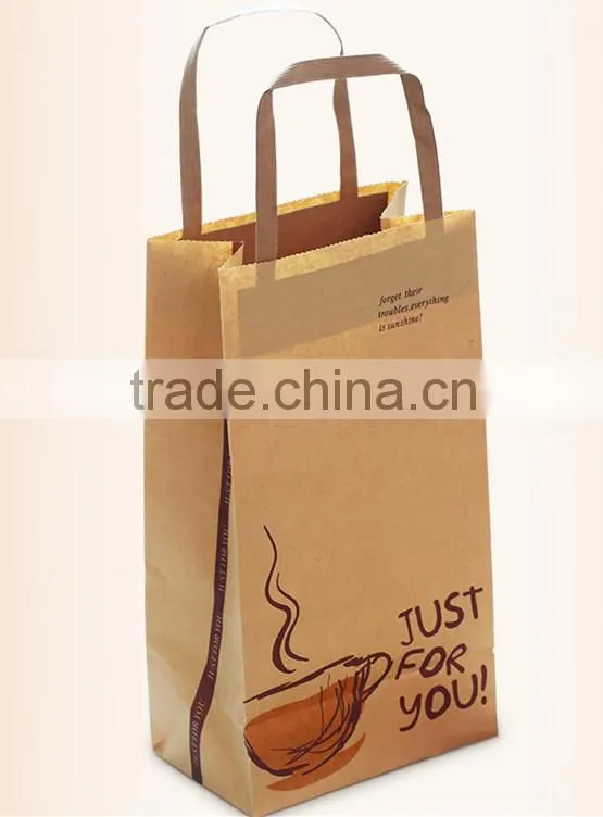 Cheap price recyclable handling paper box,brown paper bag for packaging