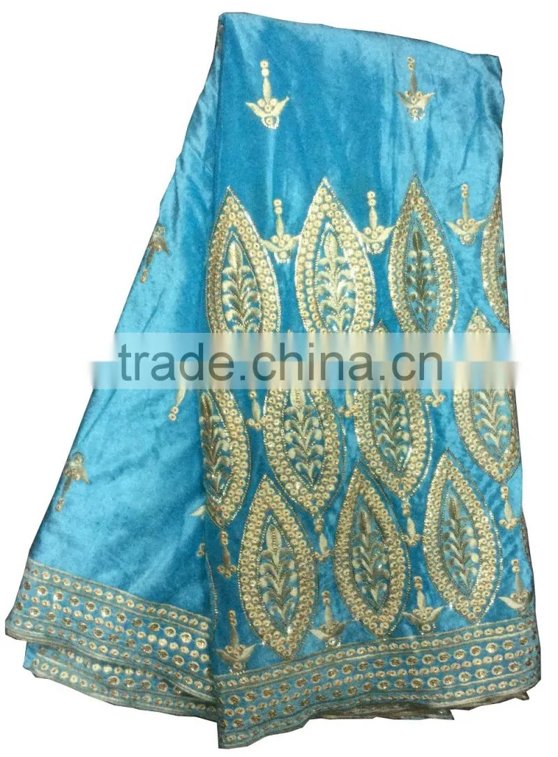 Hot sale Indian embroidery George lace fabrics with sequins
