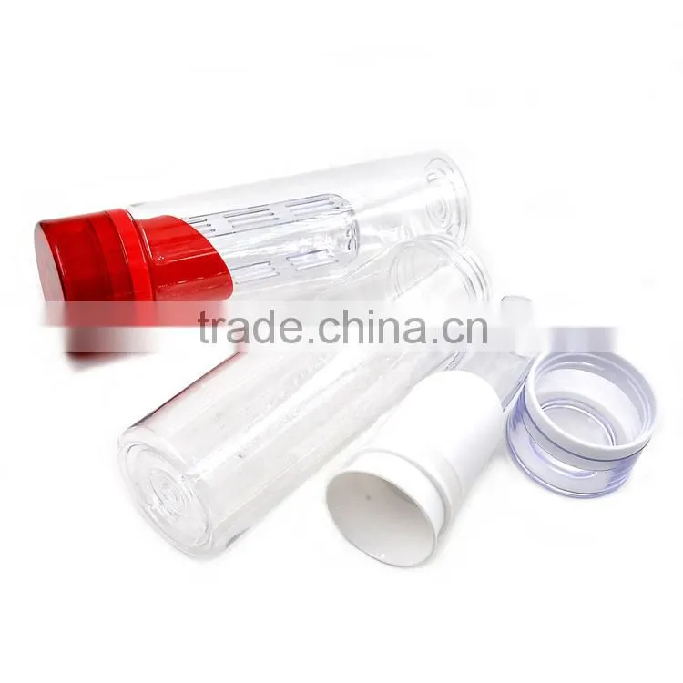 650ML Custom Logo BPA free Fruit Plastic Infuser Bottle