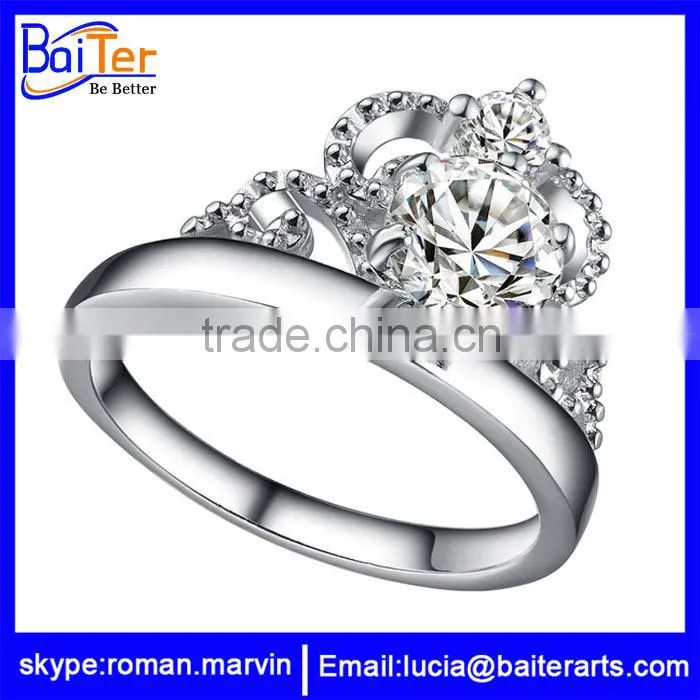 Wholesale fashion silver ring 925 silver ring with black stone