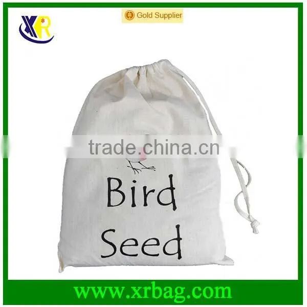 Custom cotton fabric drawstring sling backpack bags