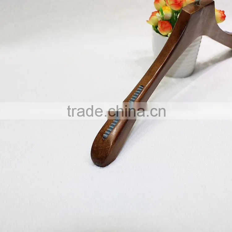 Anti slip wooden coat/shirt/dress/coat hanger for clothes display