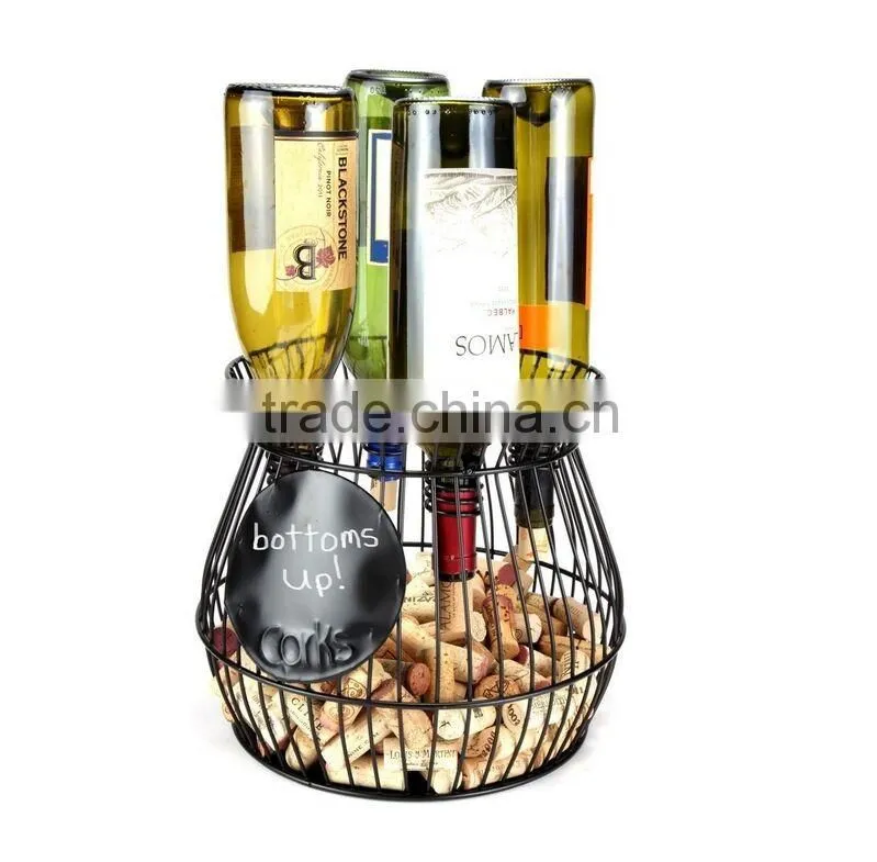 classical eco-friend wholesale metal wine cork holder/ bottle holder