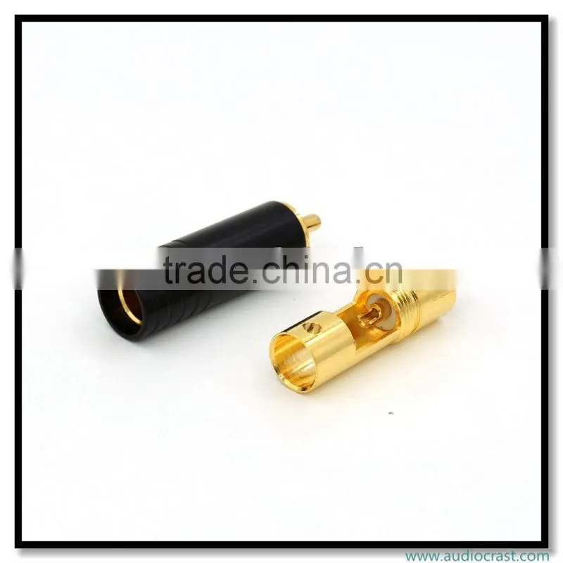 Audio Gade Gold Plated RCA Connector Plug Phono Jack HIFI Cable Connectors