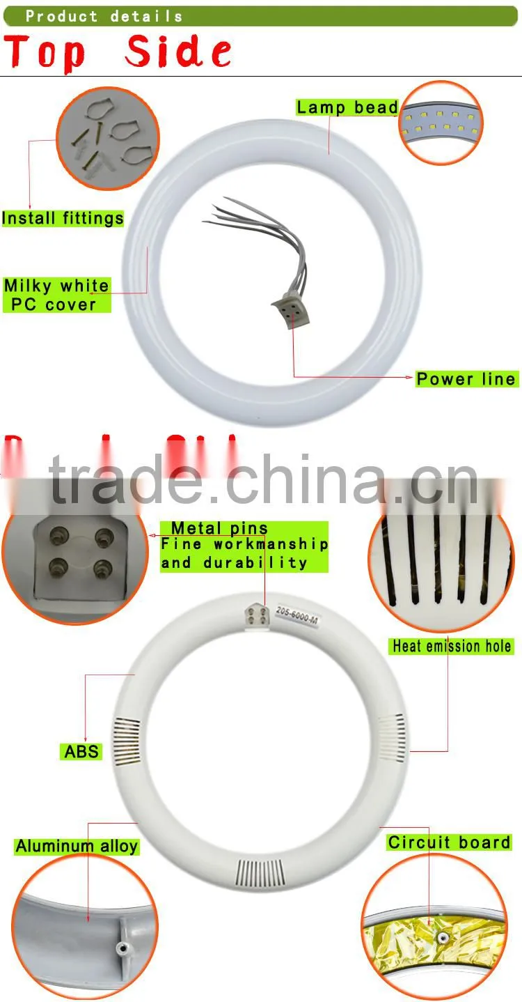 100-277V high brightness 11w best price 205mm led circline bulb t9