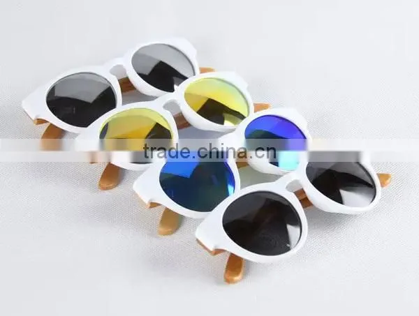 2015 High quality FDA natural bamboo acetate sunglasses