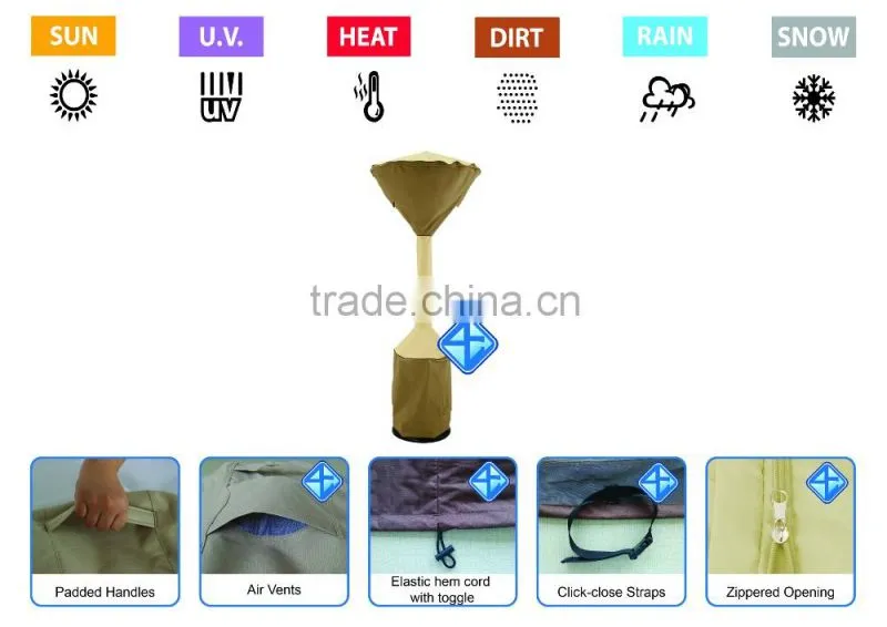 Outdoor dust protection heater with cover