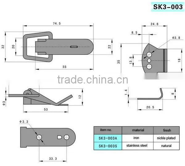 Top-selling SK3-003 Over-center Draw Latch