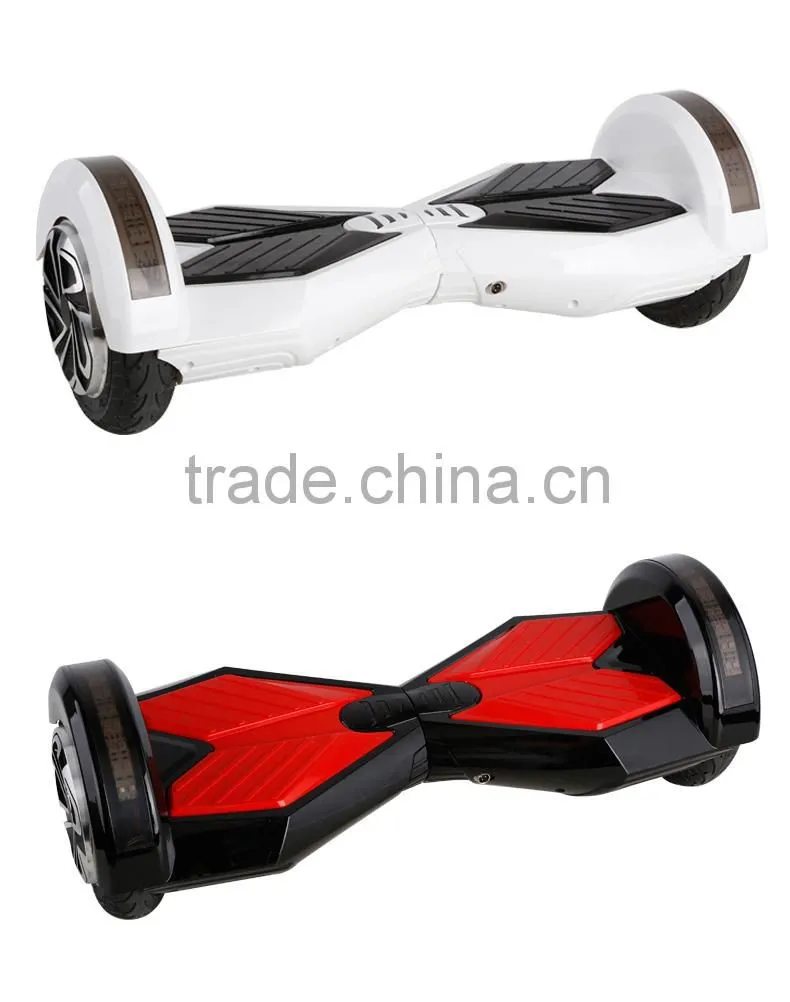 2015 2 wheels 8 inch self-balance skate board howver board unicyle LED lights bluetooth