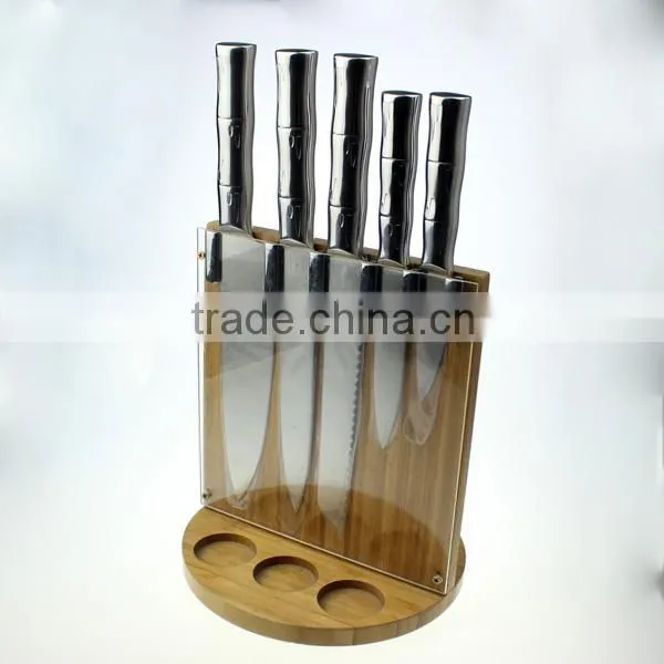 Bamboo Shape Handle Stainless steel kitchen knife set