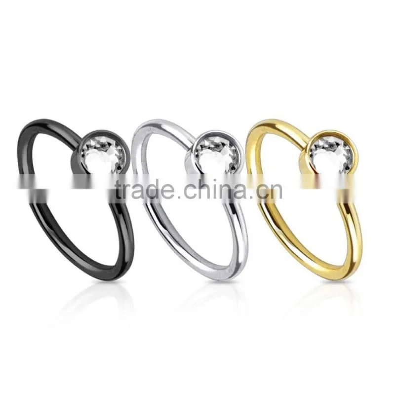 Piercing BCR Tragus Bead Closure Ring with Heart Bow Cross Moustache