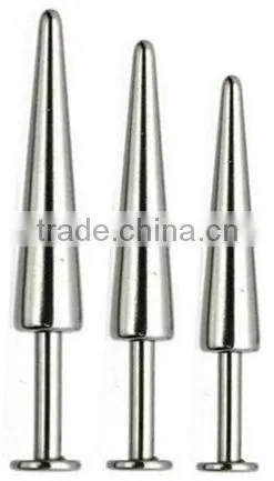 316L Steel Long Cone Spike Labret