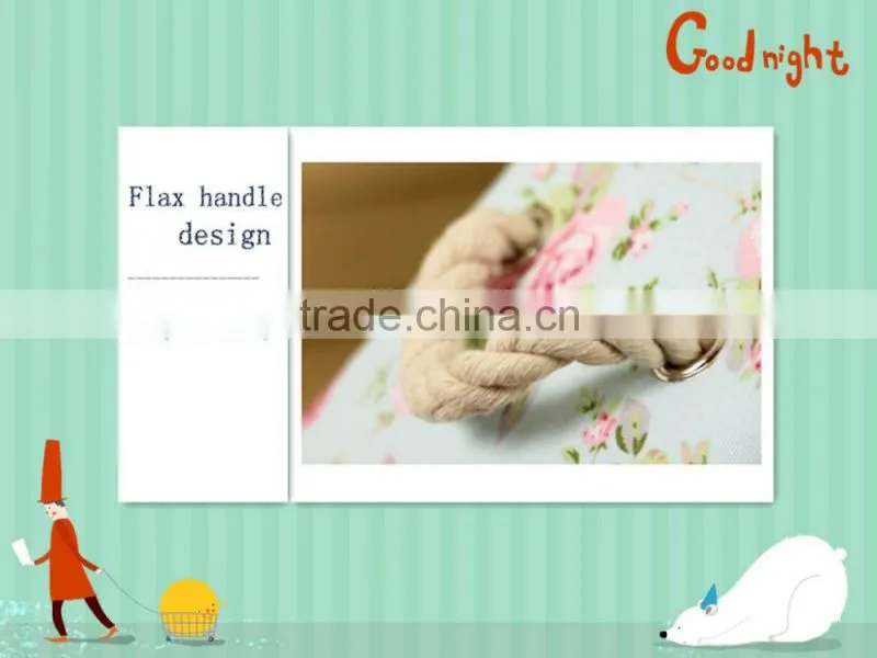YIWU RODA 100%canvas fashionable floral high-capacity folding storage box