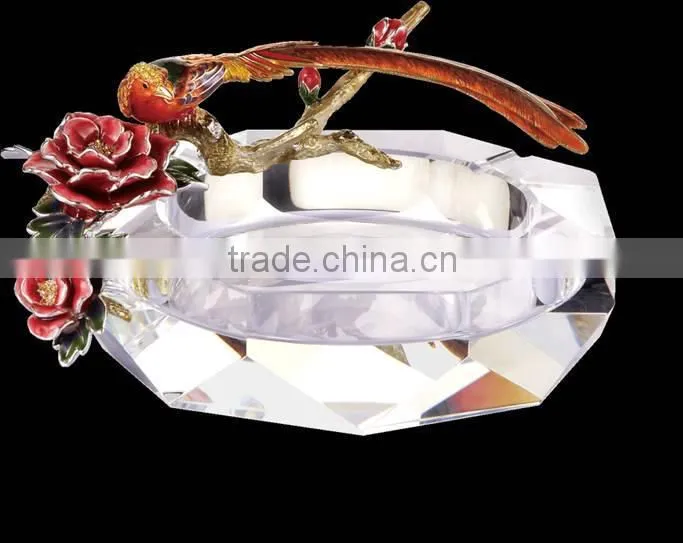 2014 New Design, Crystal/Glass Candle Holder with Enamel for Newly Weds