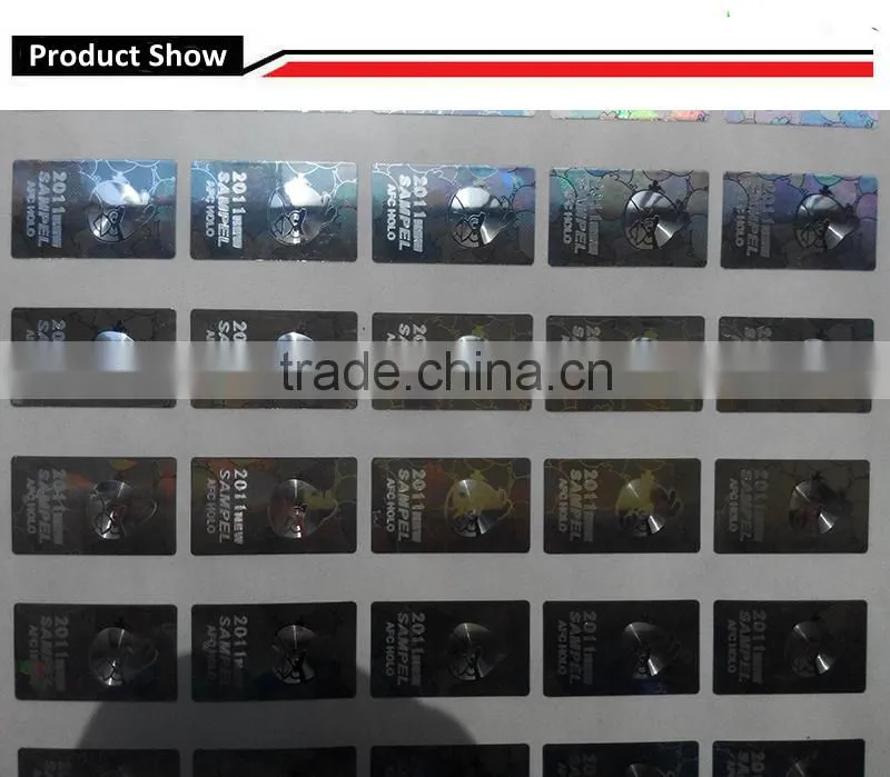 Genuine security hologram sticker label lens effect