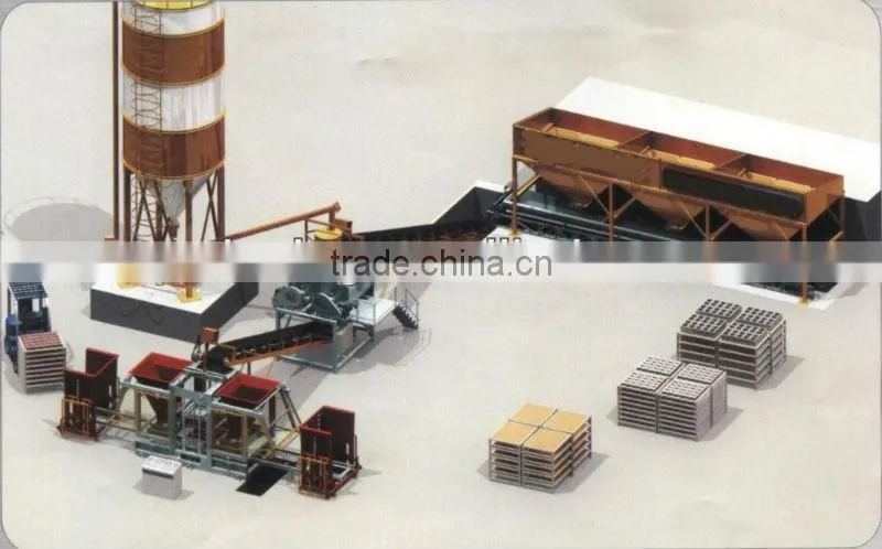 Cement brick making machine