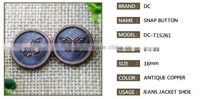 Wholesale Button with Coat Fastener Fabric Covered Snap Button for Clothing