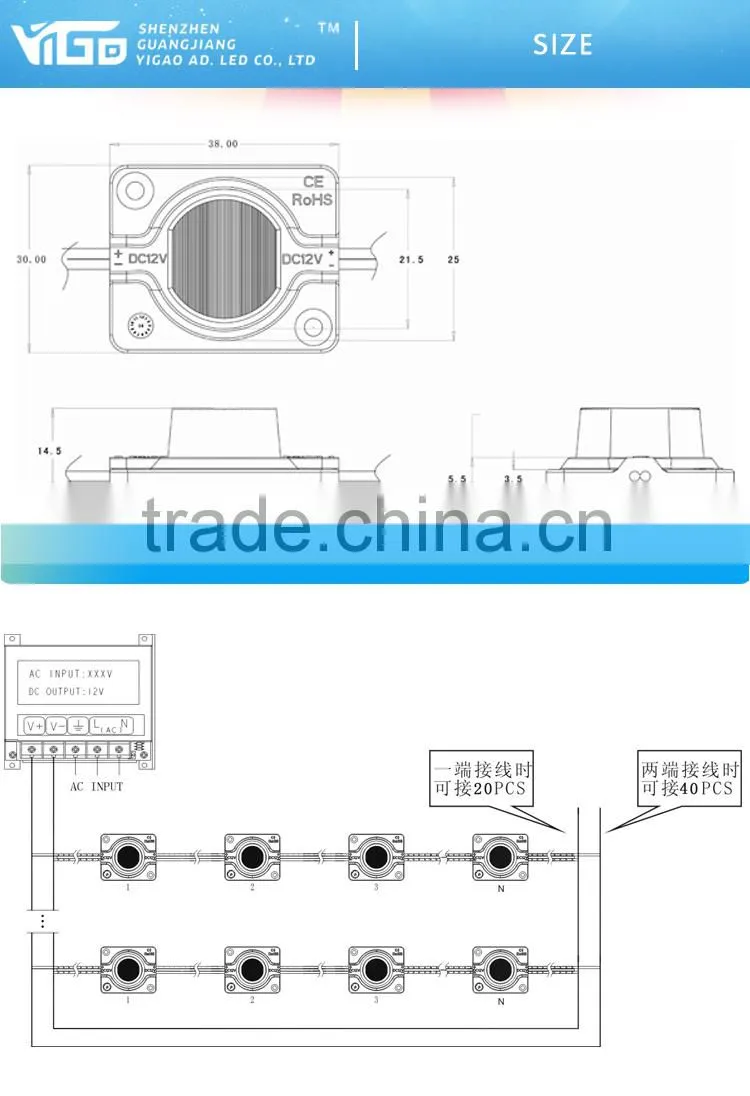 whole sales 220v led high power module of light box