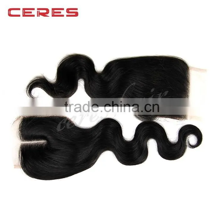 ceres-wig virgin indian hair wet and wavy closure, ear to ear lace frontal closure factory price