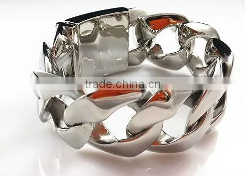 B477s 316l stainless steel big biker chains bracelets