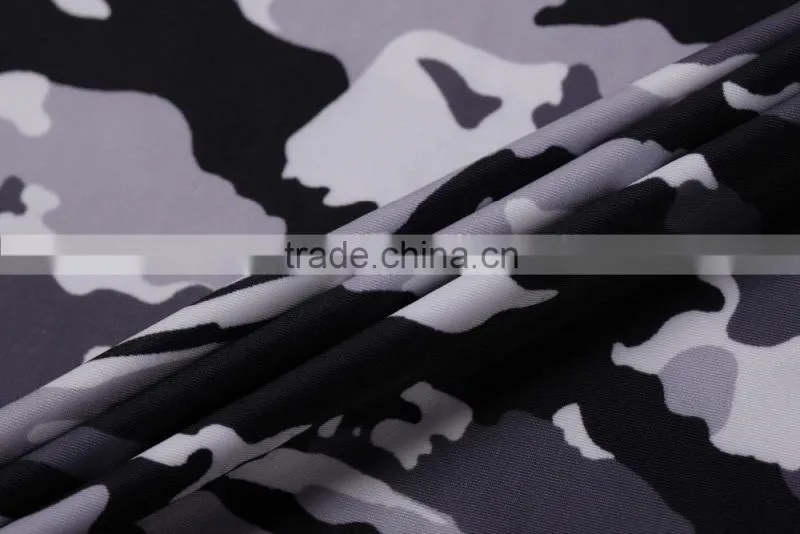 Crew neck sublimation camouflage t-shirt fitness compression sports camo t shirt
