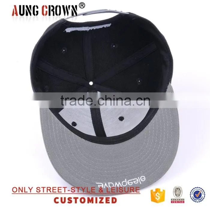 Fashion hip-hop custom made 3d embroidered snapback cap hat